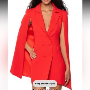 Cape blazer dress